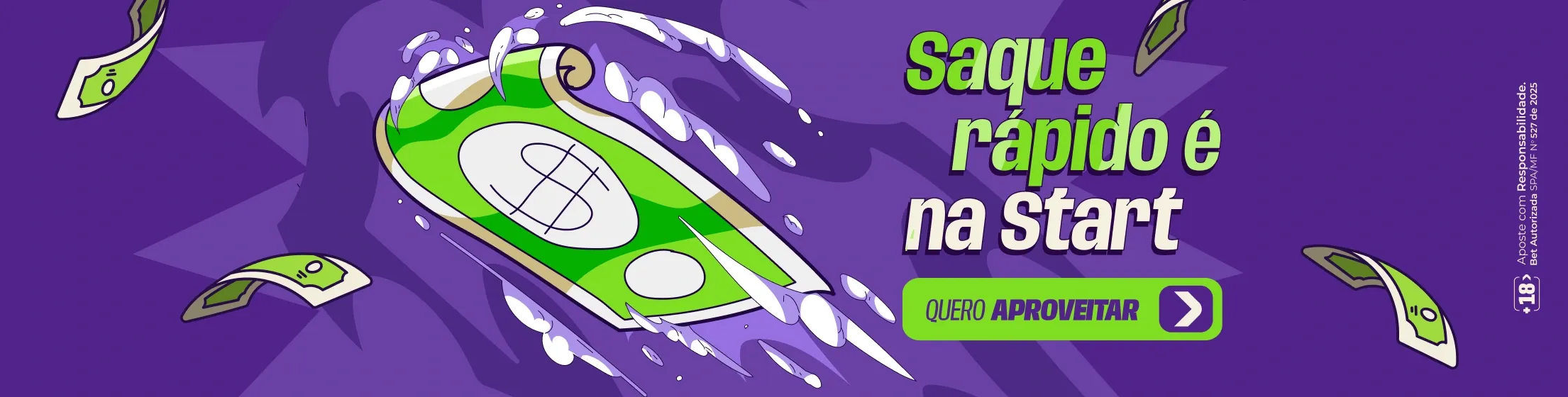 Banner Saque rápido Startbet